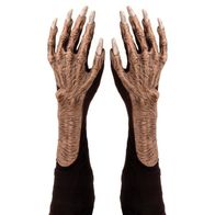 Перчатки руки монстра длинные коричневые
