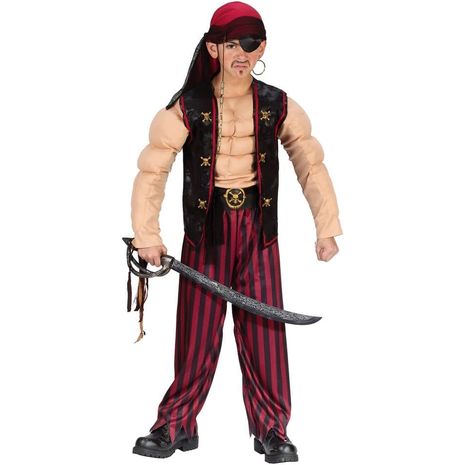 Карнавальный костюм мускулистого пирата
