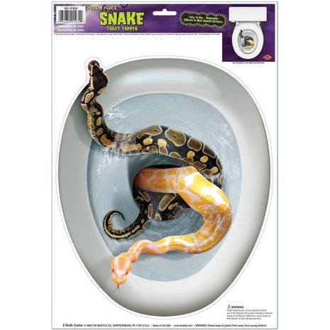 Наклейка на туалет Змеи