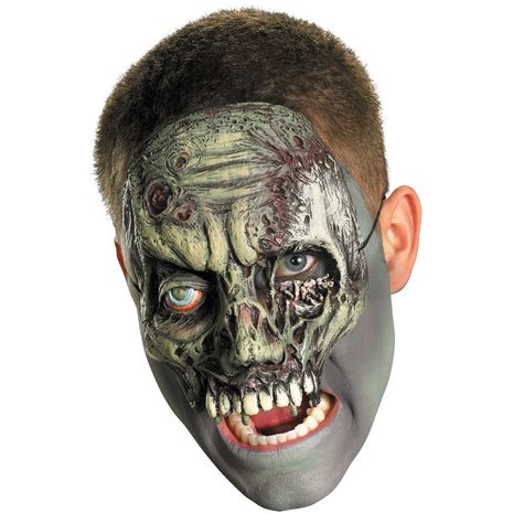 Виниловая маска зомби на лицо