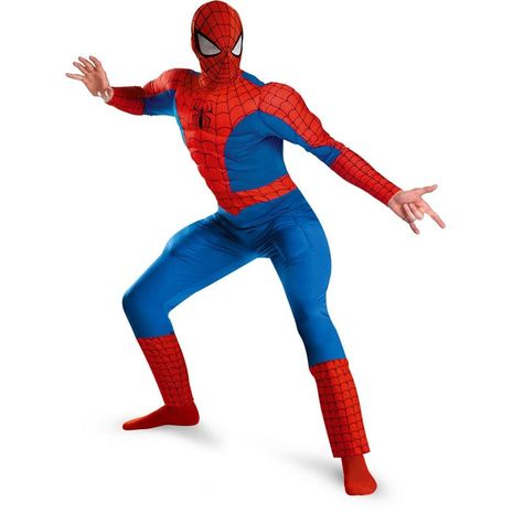 Костюм человек-паук с мускулами люкс