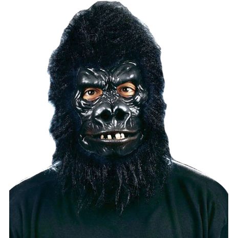 Латексная маска черной гориллы
