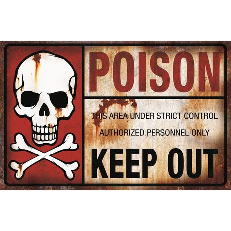 Металлический Знак Poison