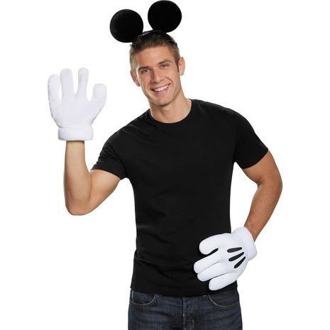 Микки Маус уши и  перчатки для взрослых
