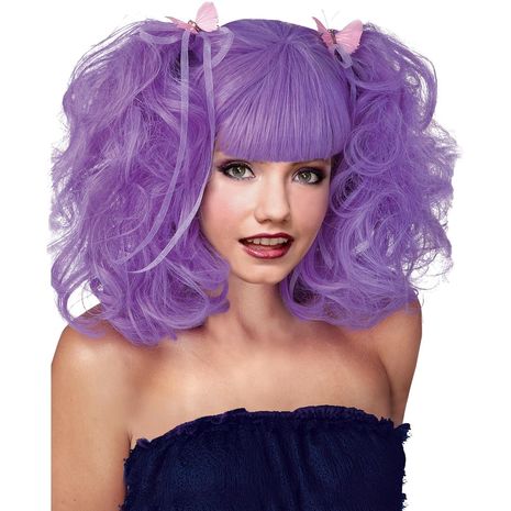 Фиолетовый парик феи