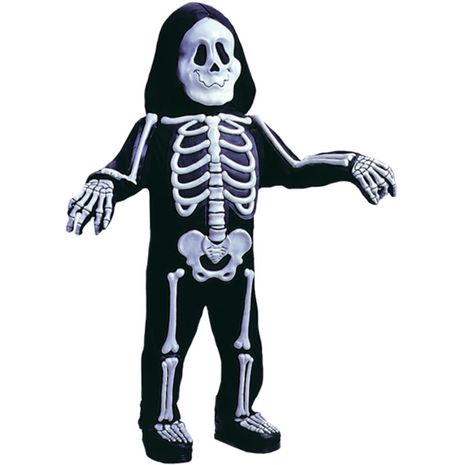 Детский костюм скелета светящегося