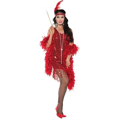 Женский красный костюм в стиле Гэтсби