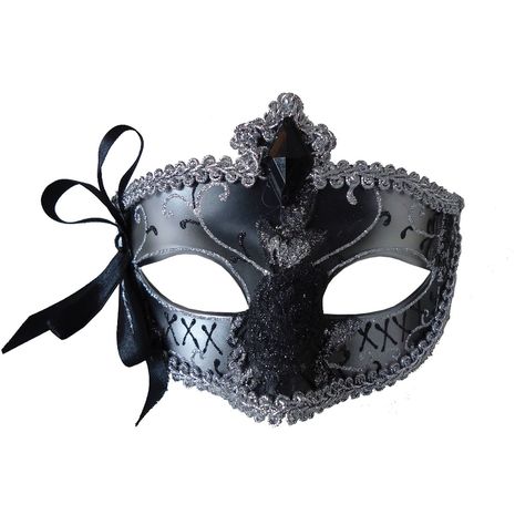 Карнавальная маска Марди Грас черная