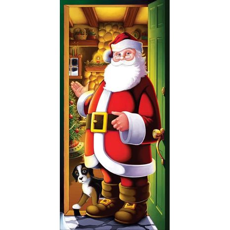 Обложка на дверь Санта