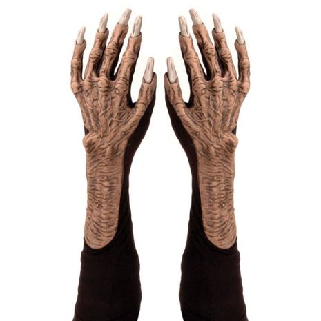 Перчатки руки монстра длинные коричневые