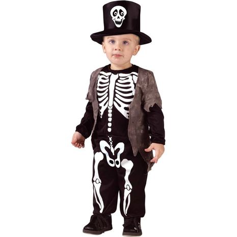 Детский костюм скелета в шляпе