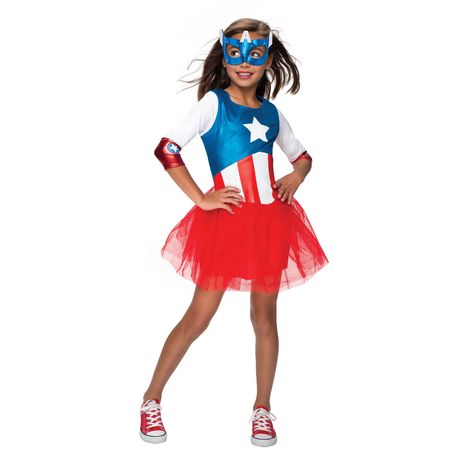 Костюм Капитан Америка для девочек - Мстители